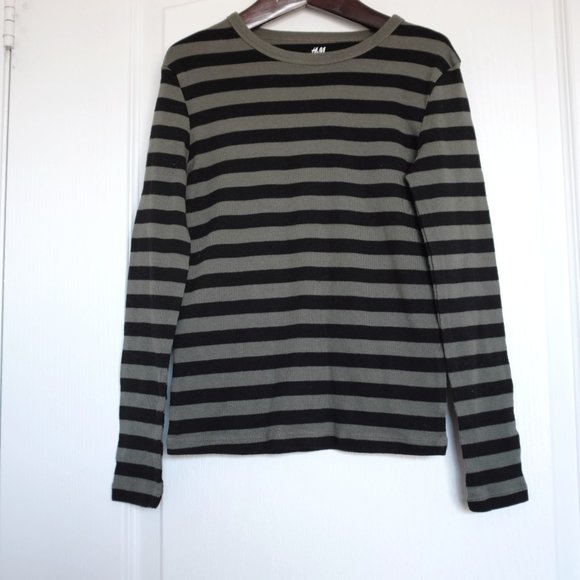 COPY - H&M Boy organic cotton strip basic shirt - Picture 1 of 4